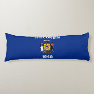 Wisconsin State Flag Body Pillow