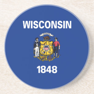 Wisconsin State Flag Coaster