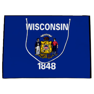 Wisconsin State Flag Design Large Gift Bag