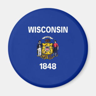 Wisconsin State Flag Design Magnet