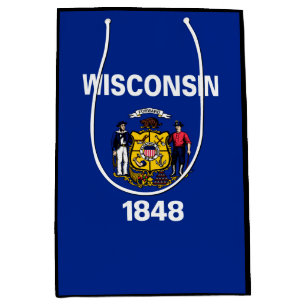 Wisconsin State Flag Design Medium Gift Bag