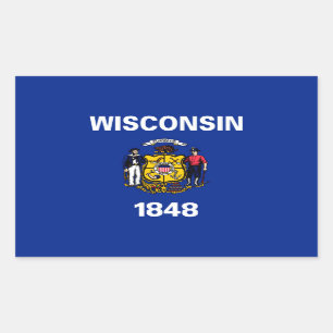 Wisconsin State Flag Design Sticker