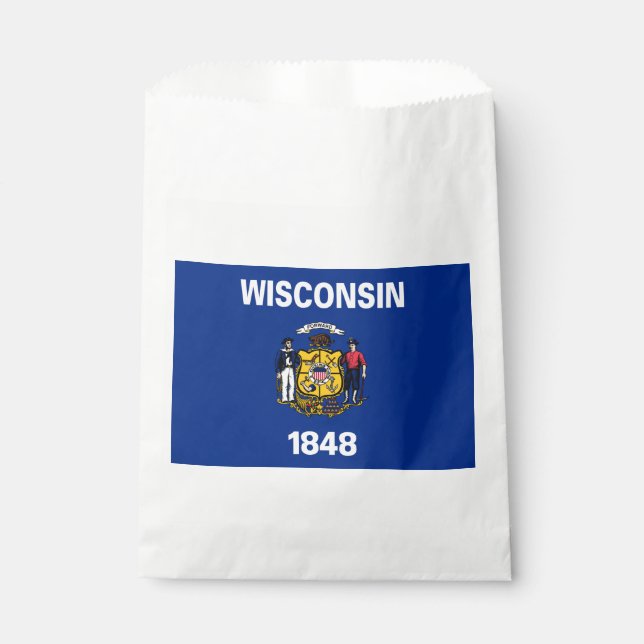 Wisconsin State Flag Favour Bag (Front)