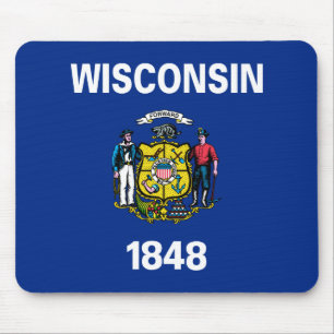 Wisconsin State Flag Mouse Pad