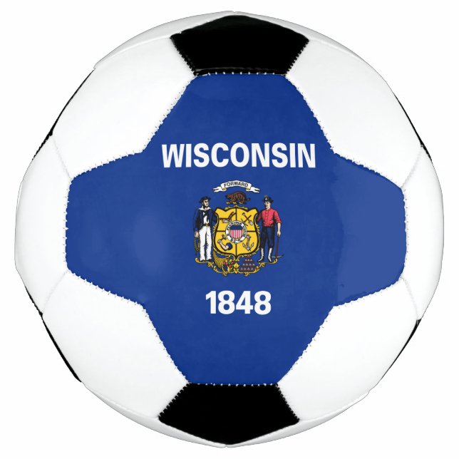 Wisconsin State Flag Soccer Ball (Front)