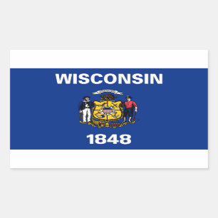 Wisconsin State flag Sticker