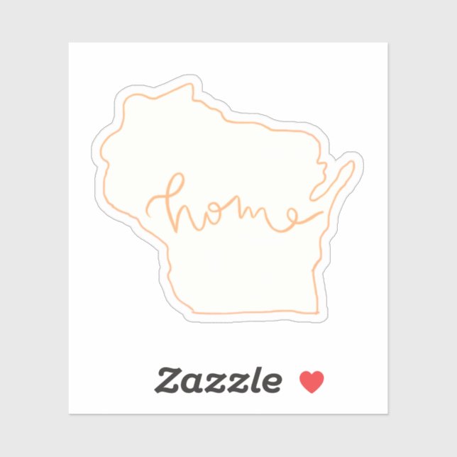 Wisconsin State "Home" Sticker (Sheet)