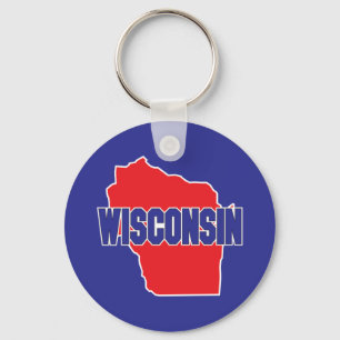 Wisconsin State Keychain