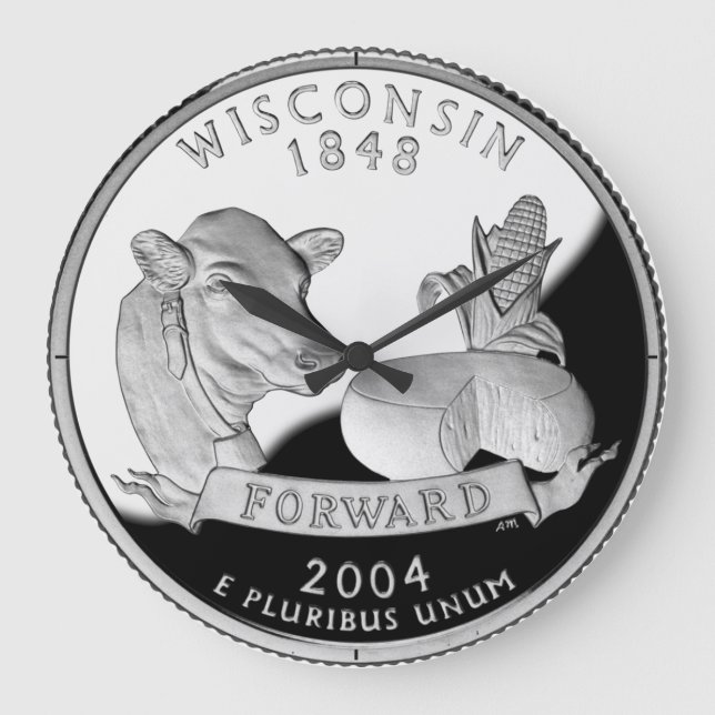 Wisconsin State Quarter Clock (Front)