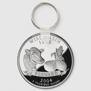 Wisconsin State Quarter Keychain
