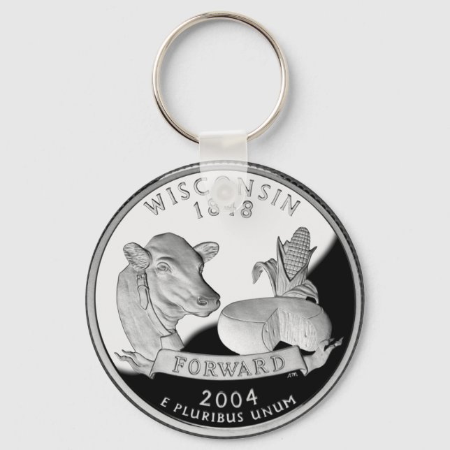 Wisconsin State Quarter Keychain (Front)