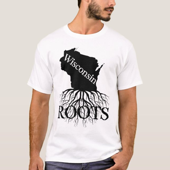 Wisconsin State Roots Women's or Men's Shirt (Front)