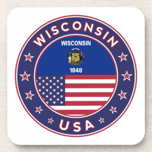 Wisconsin sticker,phone case, tote bag coaster