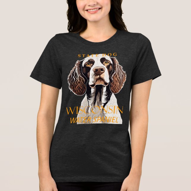 Wisconsin Territory Dog The Water Spaniel   Tri-Blend Shirt (Front)