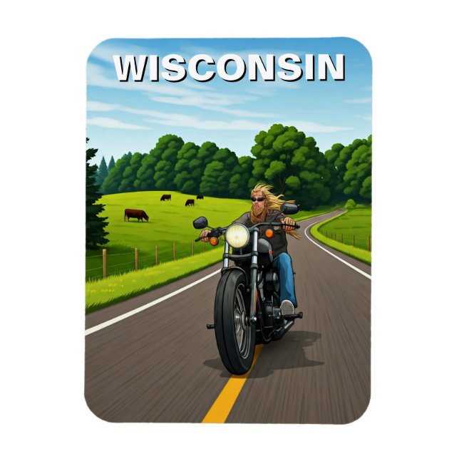 Wisconsin travel magnet (Vertical)