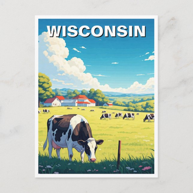 Wisconsin travel postcard (Front)