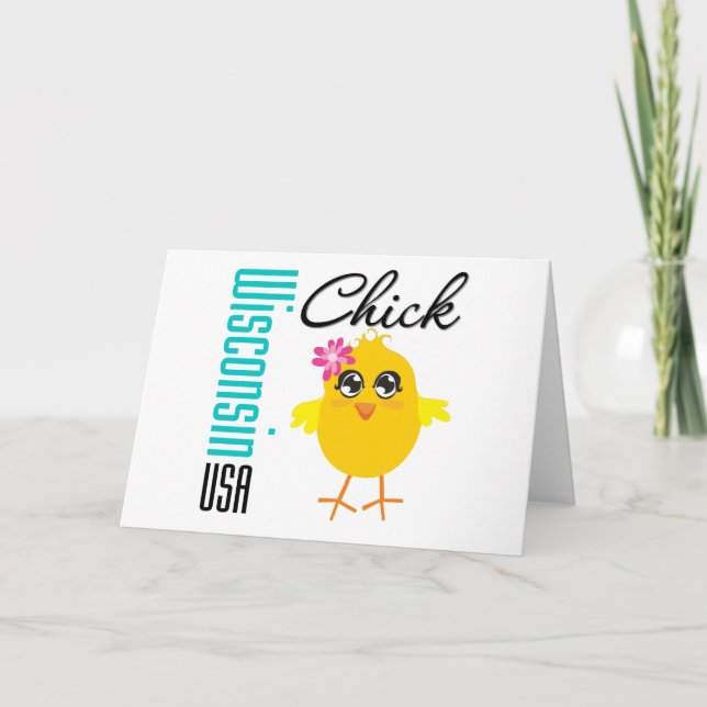 Wisconsin USA Chick Card (Front)