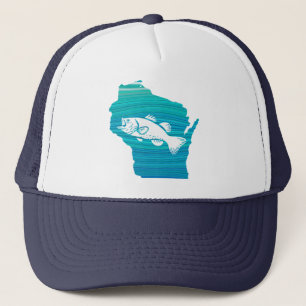 Wisconsin Wave Fishing Trucker Hat
