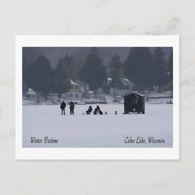 Wisconsin Winter Pastime Postcard (Front)