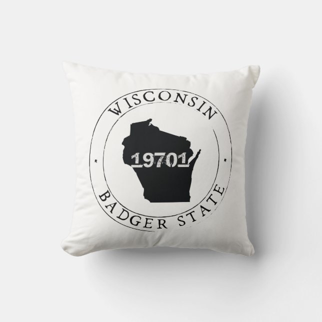 Wisconsin Zip Code Pillow (Front)