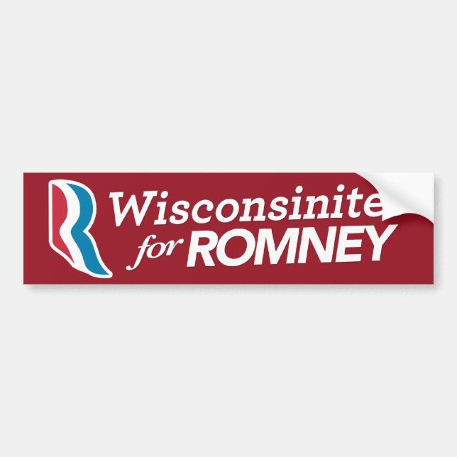 Wisconsinites For Romey Sticker CUSTOM COLOR (Front)