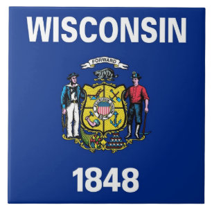 Wiscosnin State Flag Tile