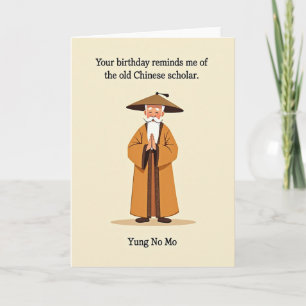 Wisdom Birthday Elderly Figure Card