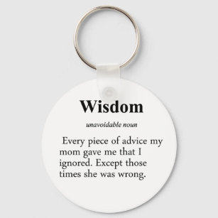 Wisdom Definition Keychain