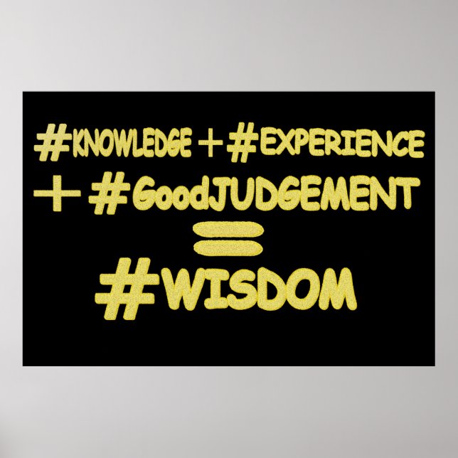 "WISDOM EQUATION" Cute Expression Design. Buy Now Poster (Front)