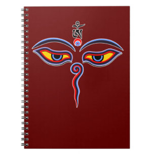 Wisdom Eyes Of Buddha - Bodhnath temple eyes Notebook