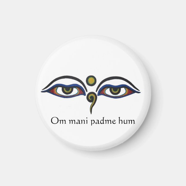 Wisdom Eyes/with Mantra-Buddhism Magnet (Front)