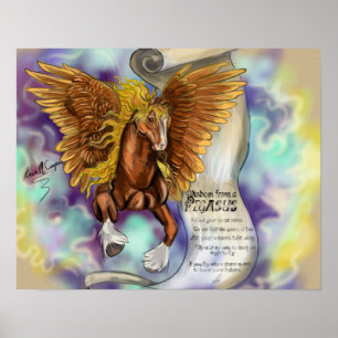 Wisdom from a Pegasus, poster print