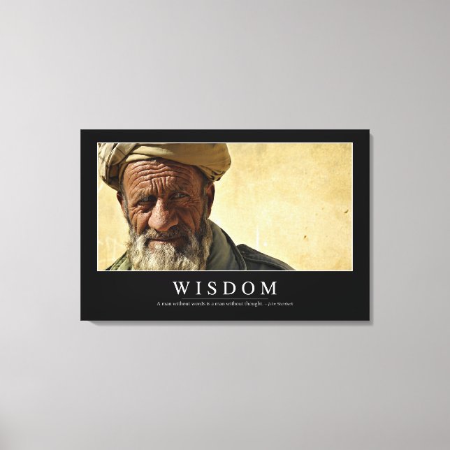 Wisdom: Inspirational Quote 2 Canvas Print (Front)