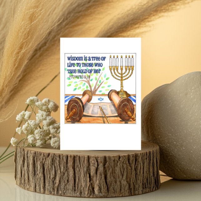 Wisdom is a Tree of Life Bat/Bar Mitzvah Card (Creator Uploaded)