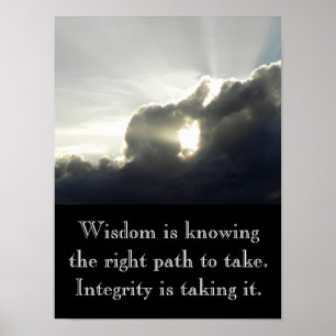 Wisdom is knowing - art print