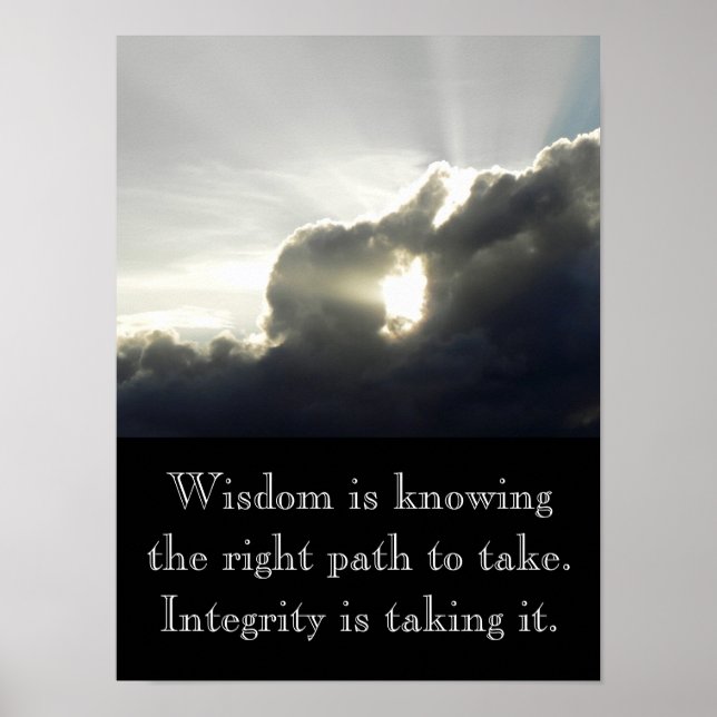 Wisdom is knowing - art print (Front)