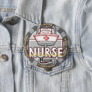 Wisdom nurse  4 inch round button
