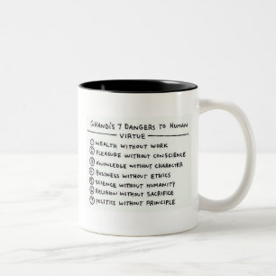 Wisdom of Ghandi Two-Tone Coffee Mug