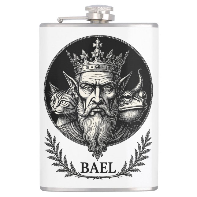 Wisdom of the Triple Gaze Of Bael Hip Flask (Front)