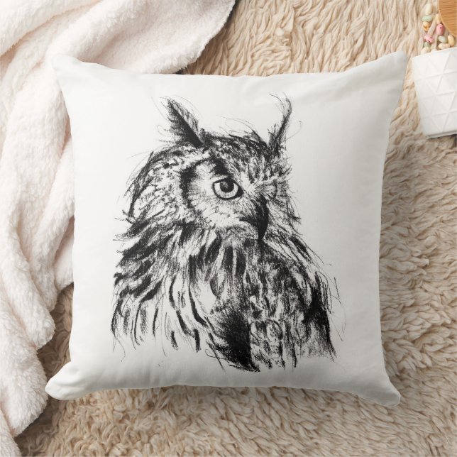 Wisdom Owl Throw Pillow (Blanket)