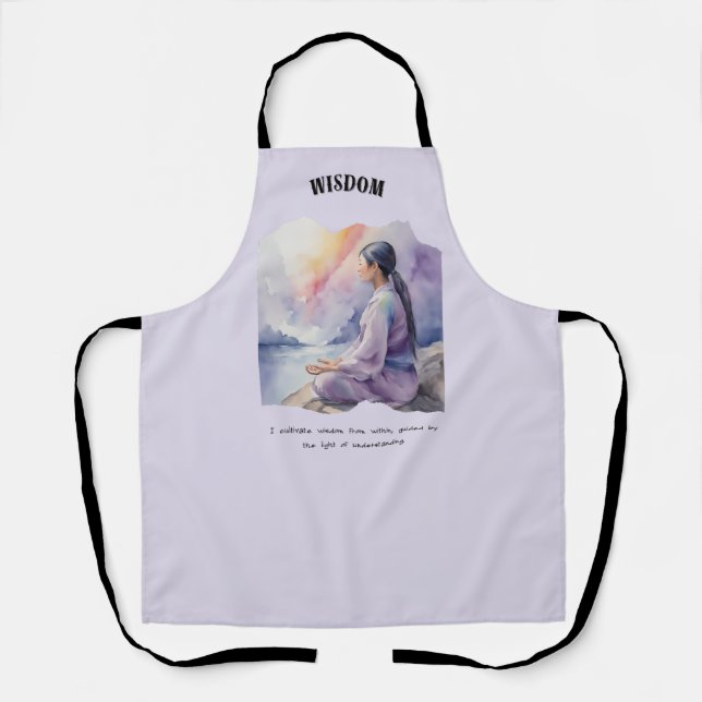 Wisdom Positive Affirmation Apron (Front)