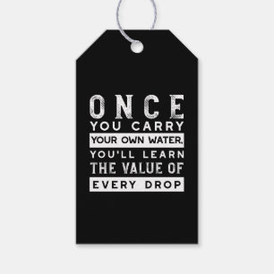 Wisdom Quote Design - Value of Every Drop Gift Tags