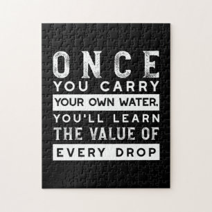 Wisdom Quote Design - Value of Every Drop Jigsaw Puzzle