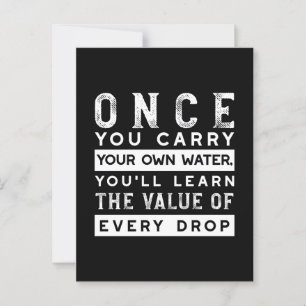 Wisdom Quote Design - Value of Every Drop Postcard