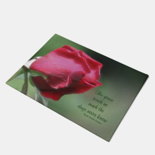 Wisdom Quote Rosebud Inspirational  Doormat