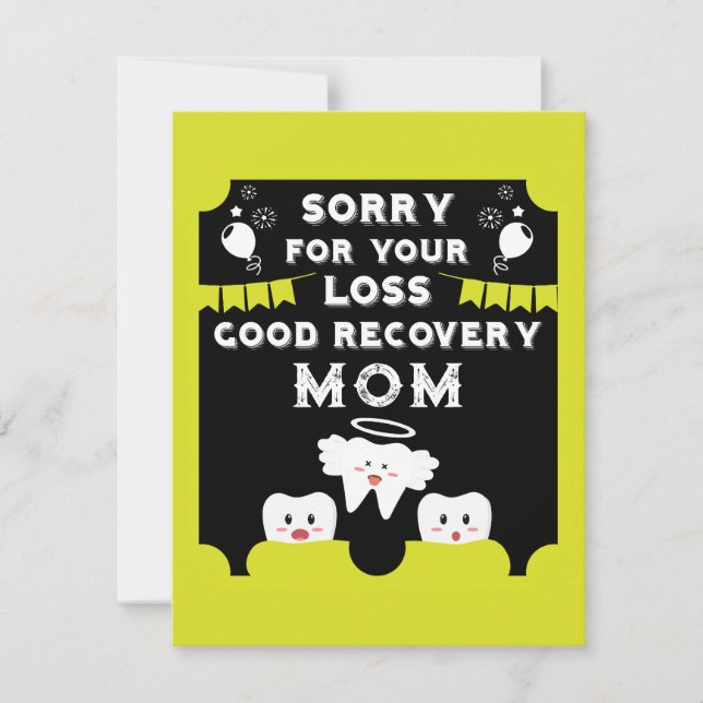 Wisdom Teeth Extraction Get Well Card (Front)