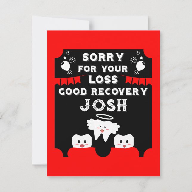 Wisdom Teeth Extraction Get Well Card (Front)