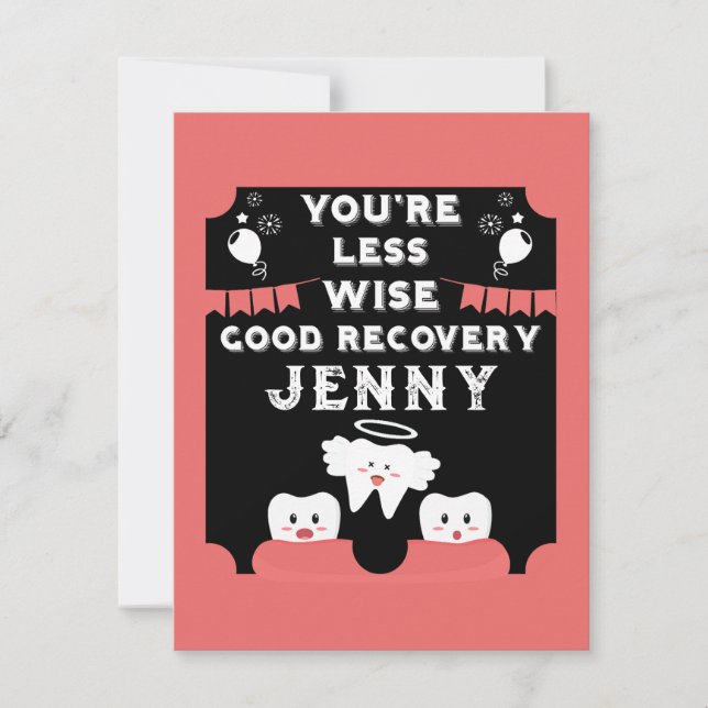 Wisdom Teeth Extraction Get Well Card (Front)