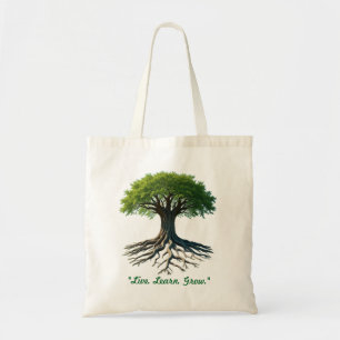 "Wisdom Through Roots" Tote Bag