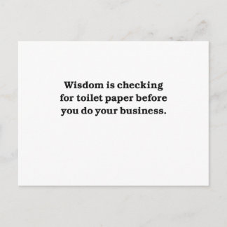 Wisdom (toilet paper check) postcard